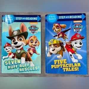 2 PAW Patrol Step Into Reading Multi-Book Compilations - GREAT CONDITION